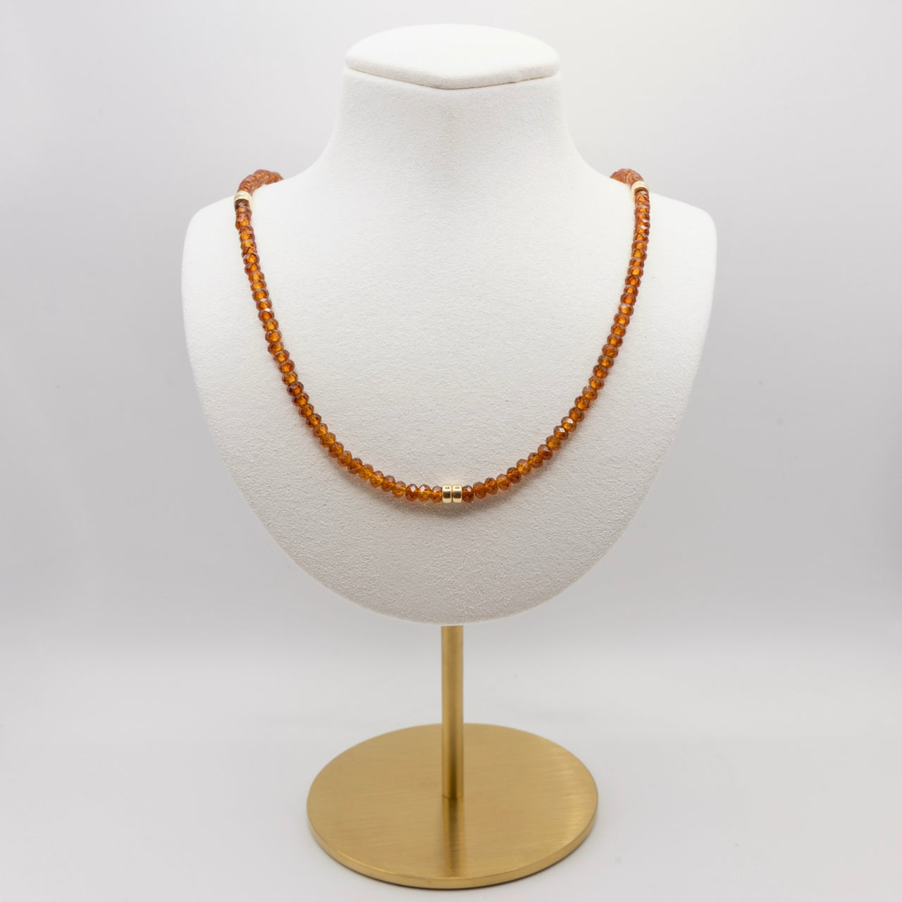 Beaded Garnet Necklace Set: Multicolor Garnet Beads, Gold Filled, January Birthstone