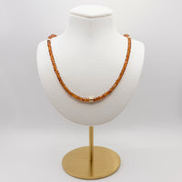 Beaded Garnet Necklace Set: Multicolor Garnet Beads, Gold Filled, January Birthstone