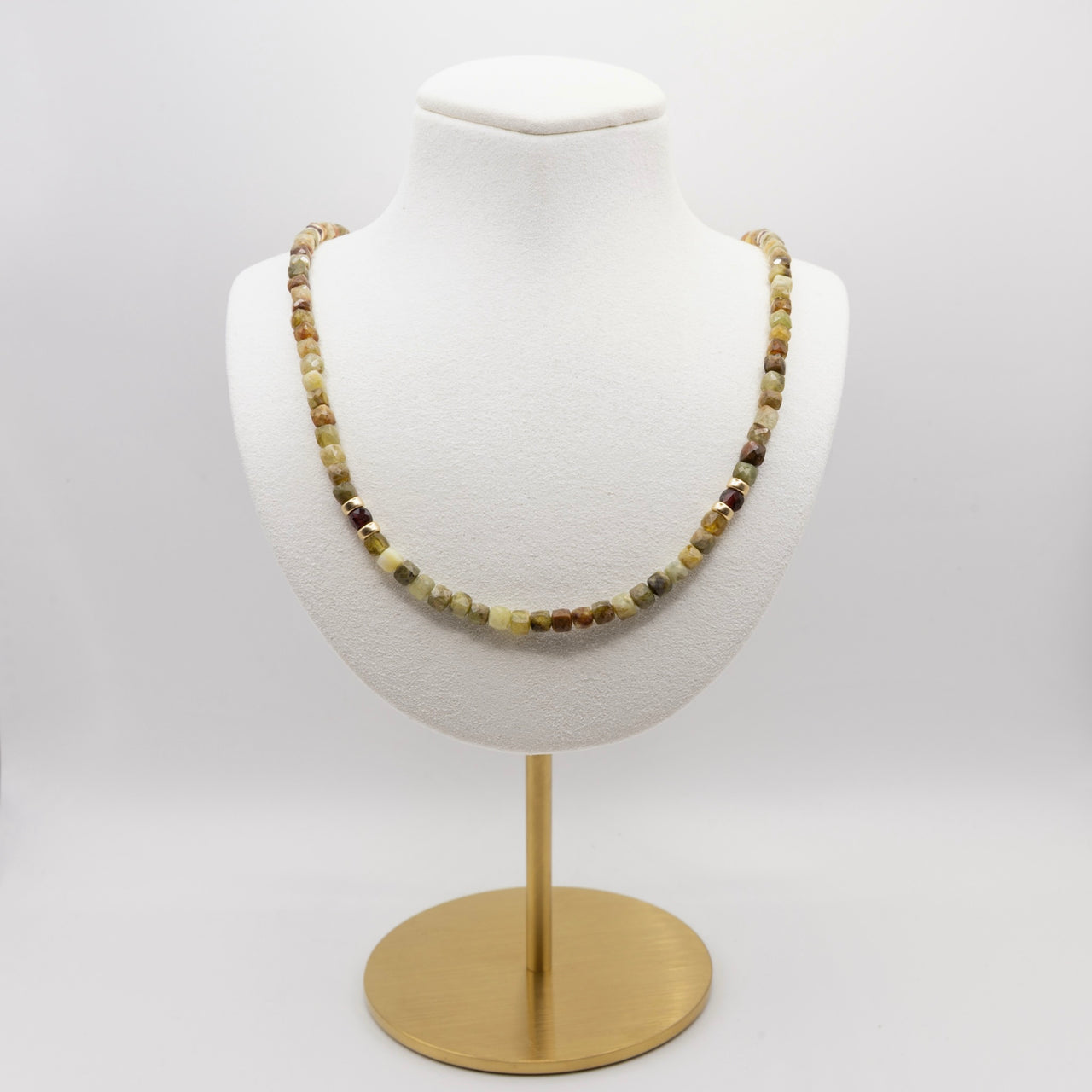 Beaded Garnet Necklace Set: Grade A Garnet Beads, Gold Filled, January Birthstone