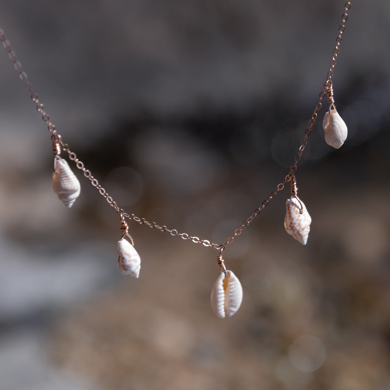 14k Rose Gold Filled Shell Necklace - Roxy + Jade