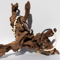 Iolite Fossil Jasper Bracelet Set: 14k Gold Filled Beaded Stack