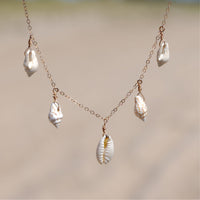 14k Rose Gold Filled Mermaid Seashell Necklace