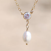 Baroque Pearl + Cubic Zirconia Layering Necklace