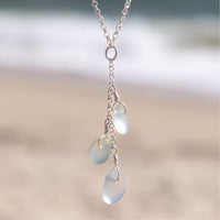 Aqua Blue Sea Glass Necklace