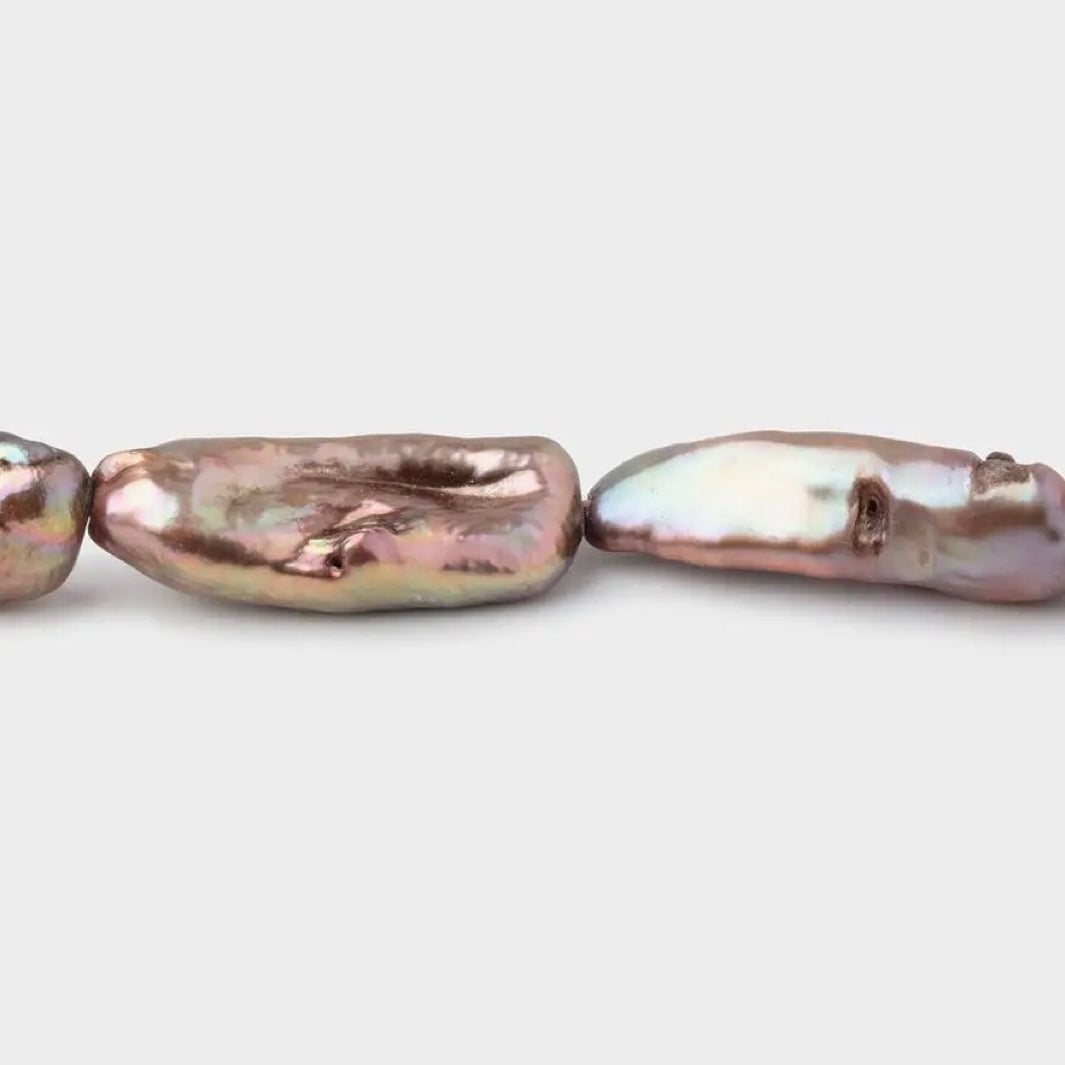 Mocha Brown Biwa Pearl Layering Necklace