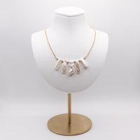 White Biwa Pearl Statement Necklace