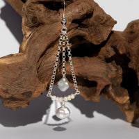 Sterling Silver Keshi Pearl Earrings