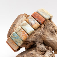 Impression Jasper Beaded Boho Style Stacking Bracelet