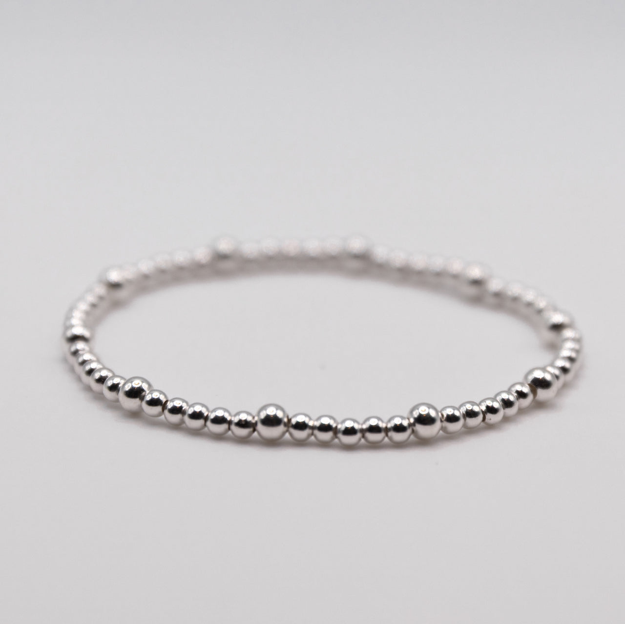 Sterling Silver Beads and Biwa Pearl Boho are Style Stacking Bracelets (set of three bracelets)