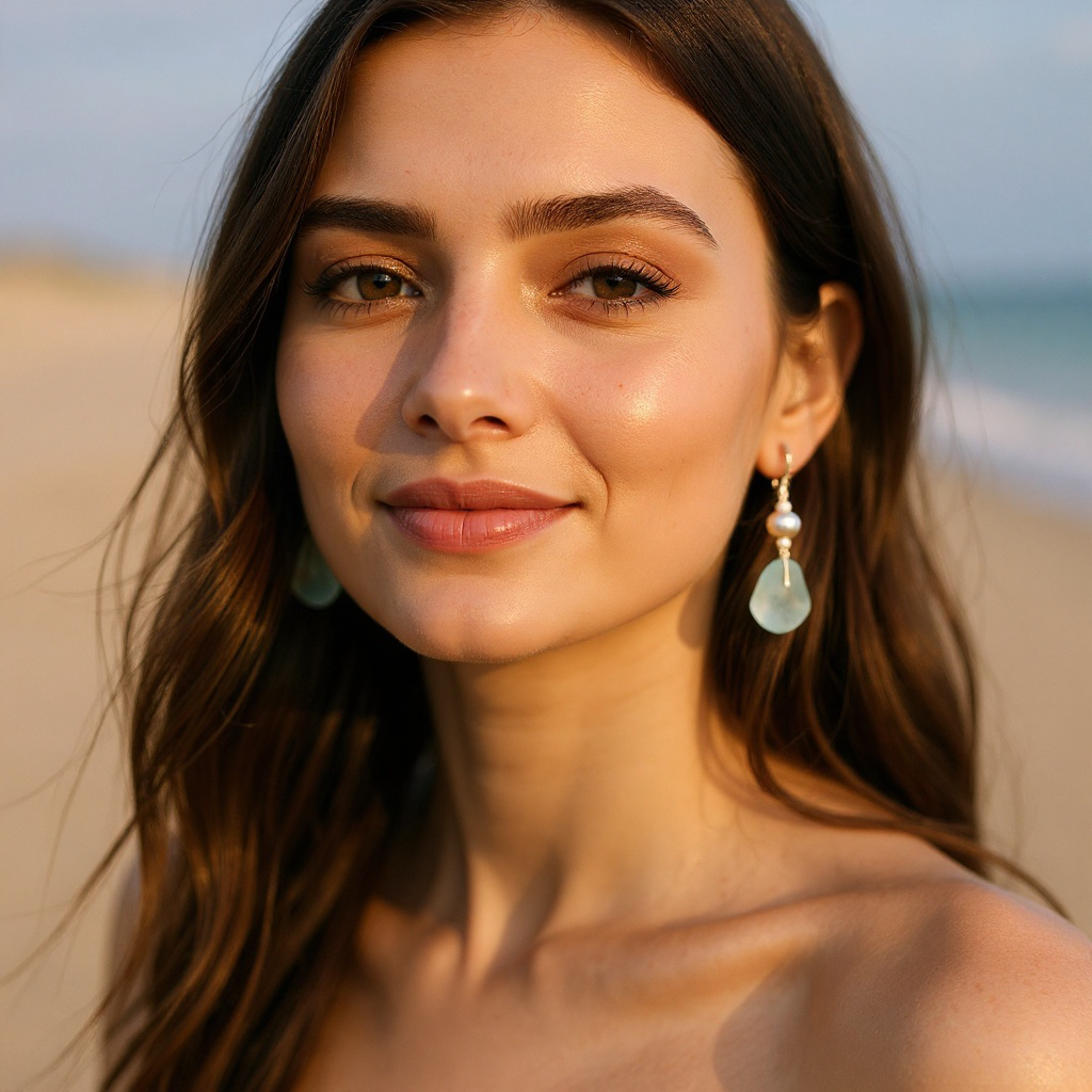 Sterling Silver Seaglass + Pearl Earrings-Roxy + Jade