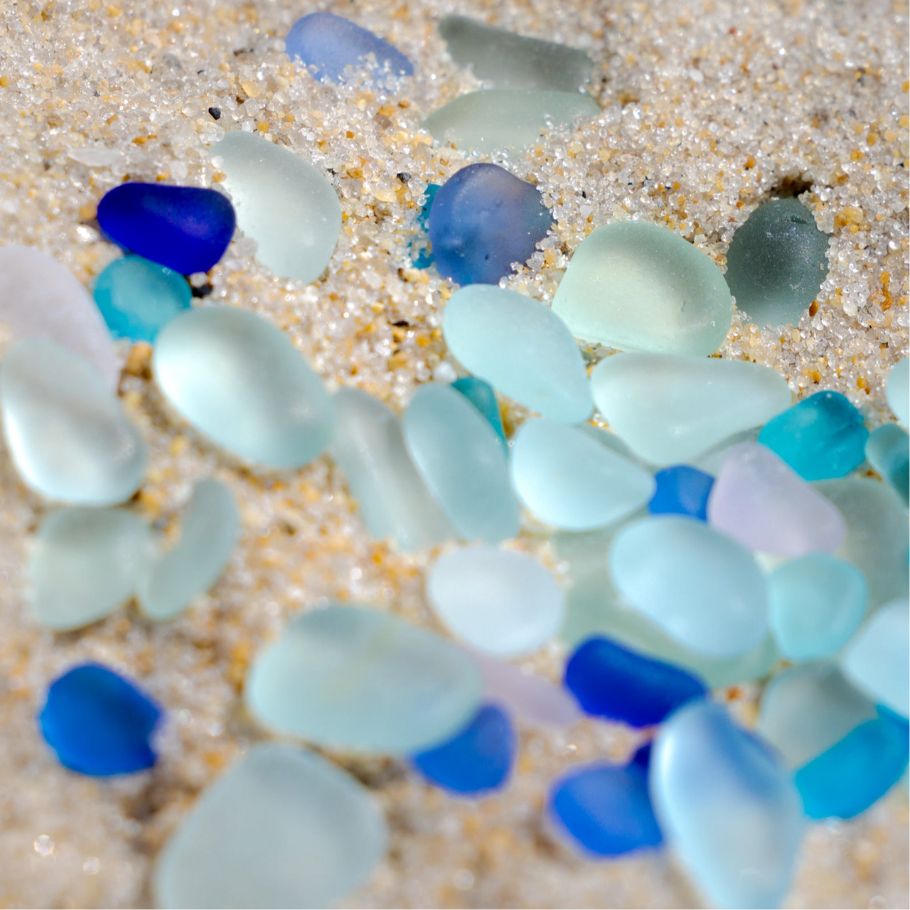 Aqua Blue Sea Glass Necklace