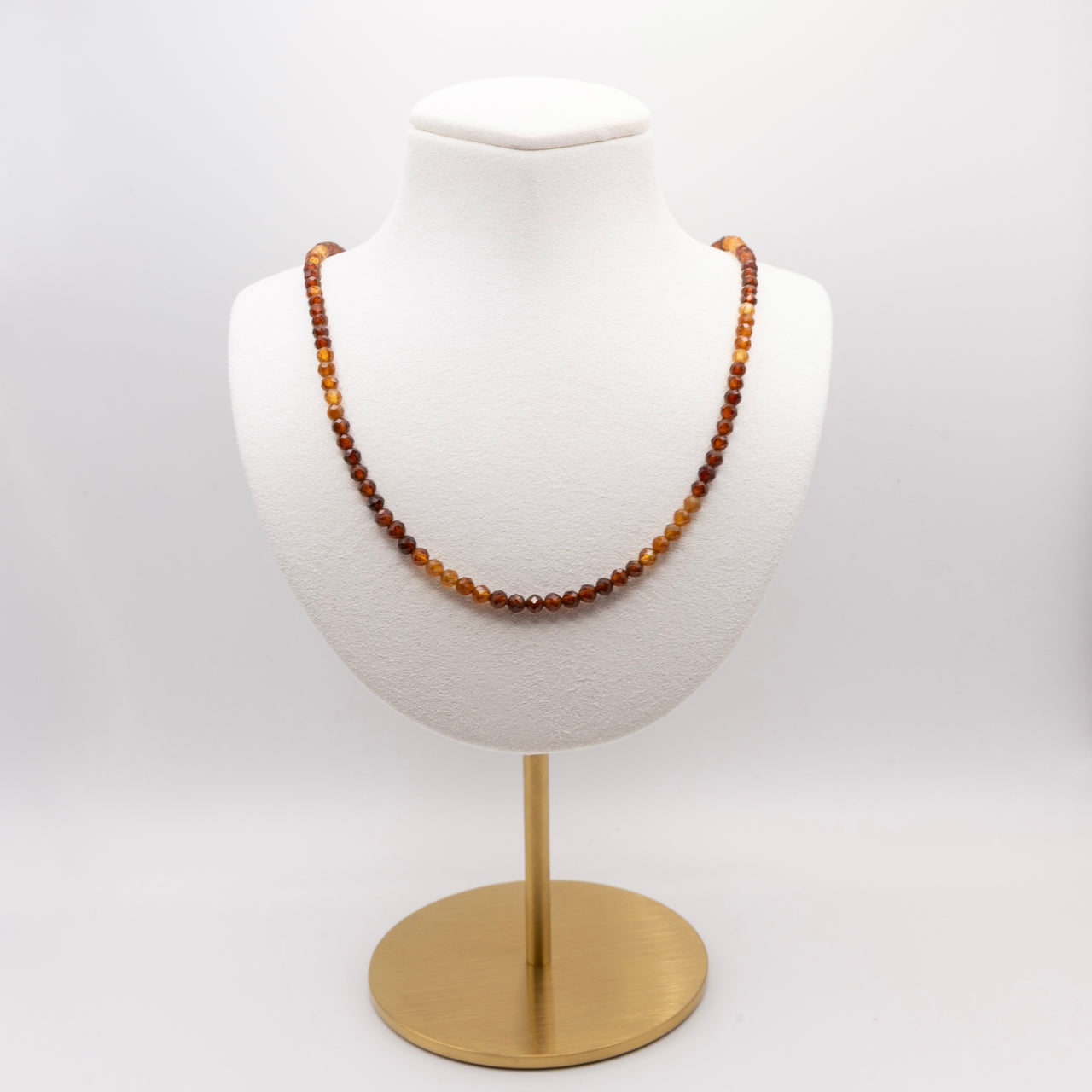 Beaded Garnet Necklace Set: Multicolor Garnet Beads, Gold Filled, January Birthstone