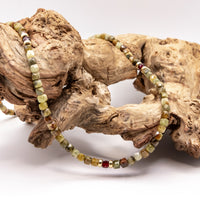 Beaded Garnet Necklace Set: Grade A Garnet Beads, Gold Filled, January Birthstone