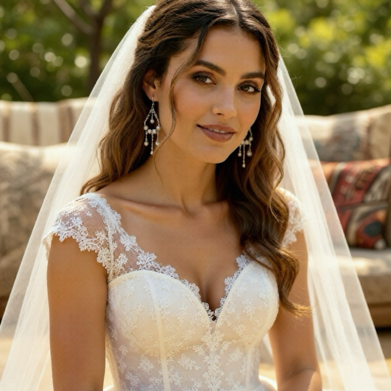 Sterling Silver or 14k Gold Filled Pearl Chandelier Boho Style Earrings