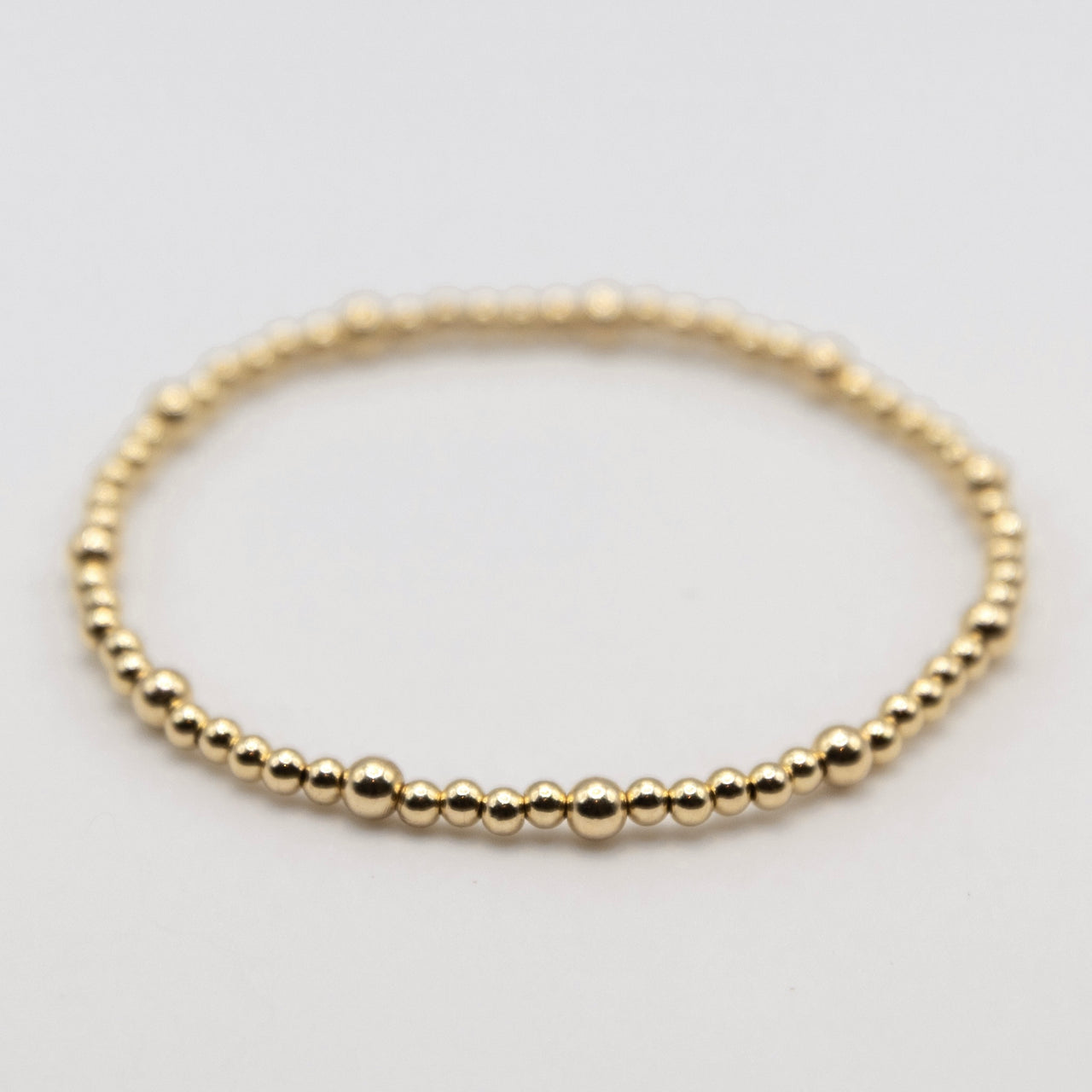 14k Gold Filled Carnelian Bracelet Set: Stacking Beaded Bracelets