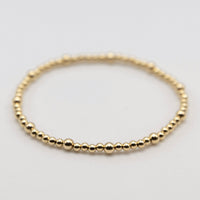 14k Gold Filled Carnelian Bracelet Set: Stacking Beaded Bracelets