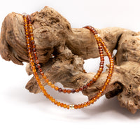 Beaded Garnet Necklace Set: Multicolor Garnet Beads, Gold Filled, January Birthstone