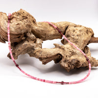 Pink Tourmaline and Garnet Necklace Set: Grade A Pink Tourmaline and Garnet Beads