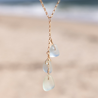 Aqua Blue Sea Glass Necklace