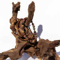 14k Gold Filled, Red Creek Jasper, Hessonite Garnet and Mahogany Obsidian Beaded Boho Style Stacking bracelets (set of three bracelets)