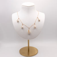 14k Rose Gold Filled Mermaid Seashell Necklace