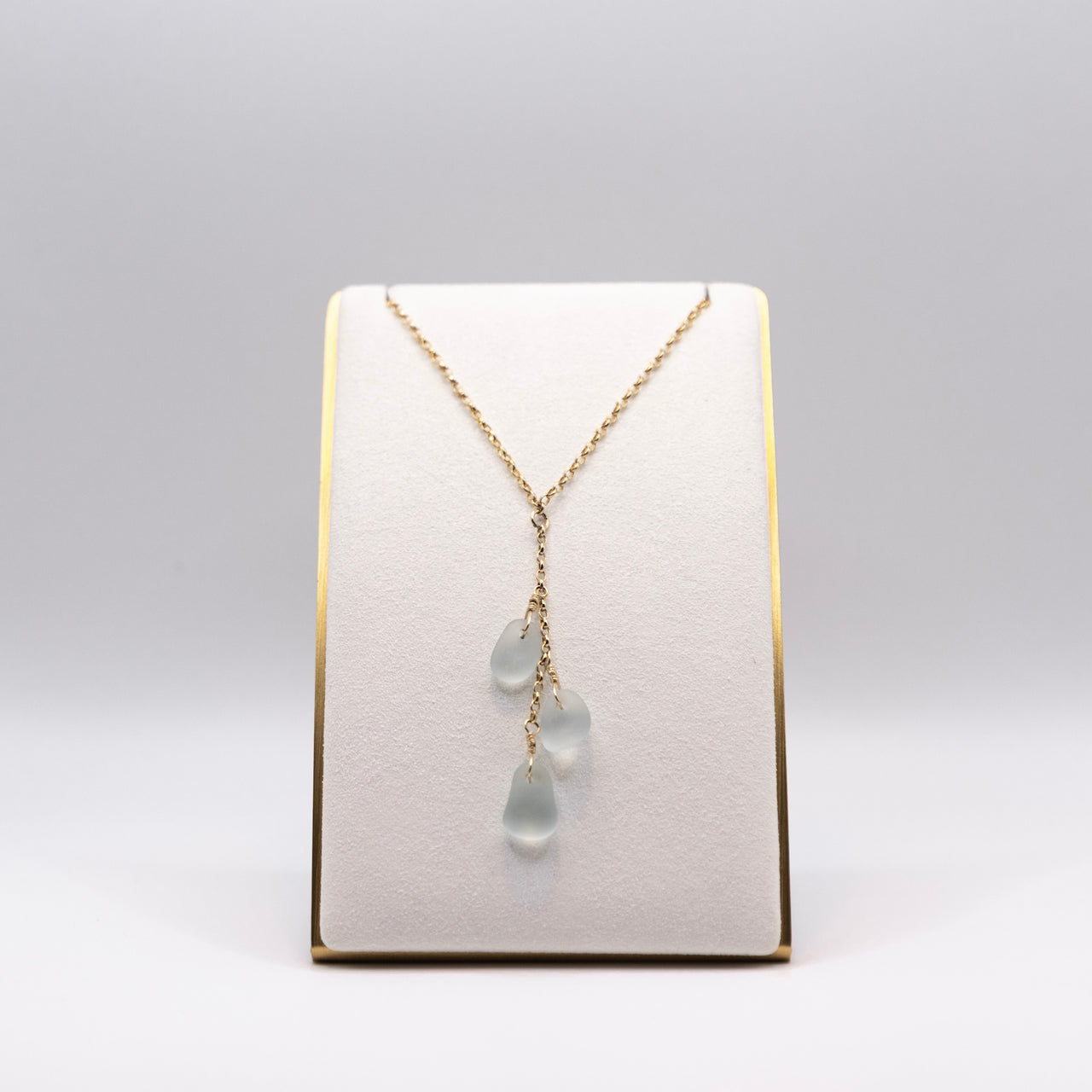 Aqua Blue Sea Glass Necklace