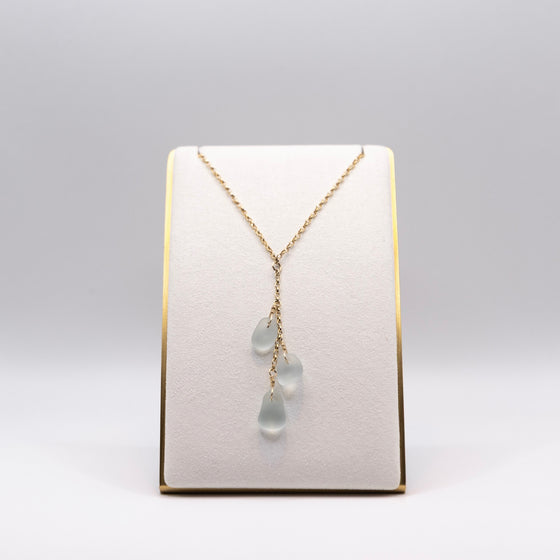 Aqua Blue Sea Glass Necklace
