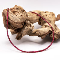 Beaded Garnet Necklace Set: Grade A Garnet Beads, Gold Filled, January Birthstone