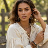 Bronze Pearl Sailboat Earrings