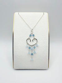 Personalized Birthstone Heart Chandelier Boho Style Necklace: 14k Gold Filled, 14k Rose Gold Filled or Sterling Silver