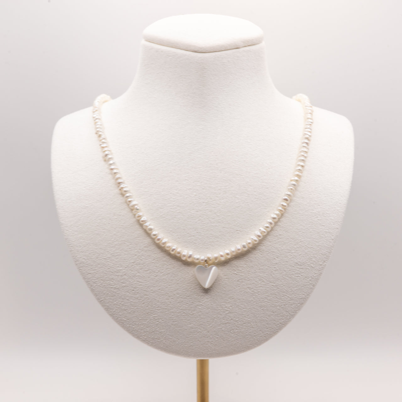 Pearl Heart Necklace: Sterling Silver, 14k Gold Filled or 14k Rose Gold Filled, Lobster Clasp, Adjustable